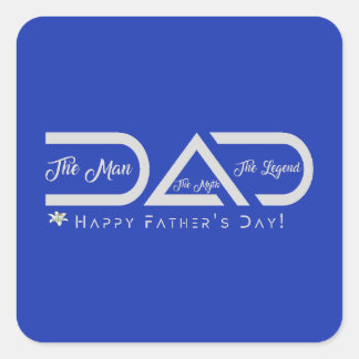 Papa-het Man de mythe van het legendarische ontwer Vierkante Sticker