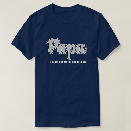 Papa het man de mythe van het legende mannen shirt (Design voorkant)