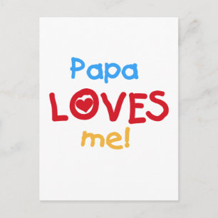 Papa houdt van me T-shirts en cadeautjes Briefkaart