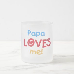 Papa houdt van me T-shirts en cadeautjes Matglas Koffiemok