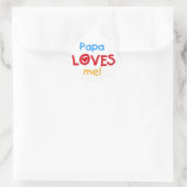 Papa houdt van me T-shirts en cadeautjes Ronde Sticker (Tas)