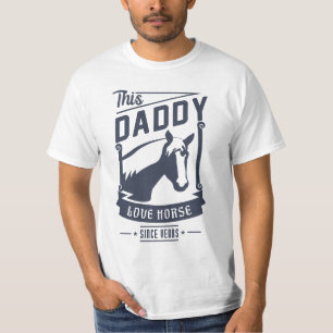 Papa houdt van paard voor Vaderdag cadeau T-shirt