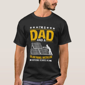 Papa ik ben papa en een zonnepaneel installateur N T-shirt