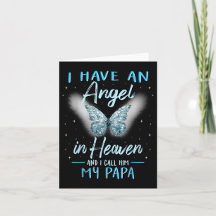 Papa Ik heb een engel in de hemel, hou van familie Kaart