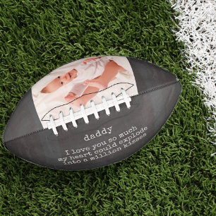 Papa Ik hou van je gedicht op Chalkboard - Aangepa American Football