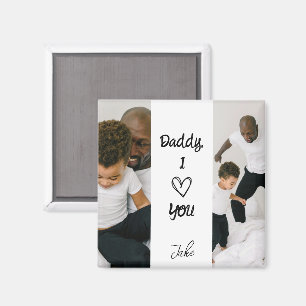 Papa, ik hou van je   Gepersonaliseerde foto's mag Magneet