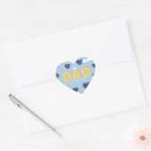 Papa Ik hou van je, vaderdag cadeau Hart Sticker (Envelop)