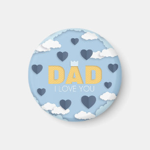 Papa Ik hou van je, vaderdag cadeau Magneet