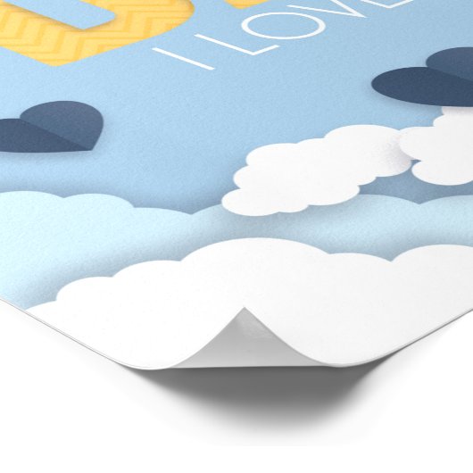 Papa Ik hou van je, vaderdag cadeau Poster (Hoek)