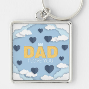 Papa Ik hou van je, vaderdag cadeau  Sleutelhanger