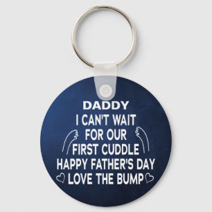 Papa, ik kan niet wachten op onze eerste Sleutelha Sleutelhanger