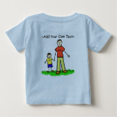 Papa & ik Little Boy T-shirt Brunette (Achterkant) (Achterkant)
