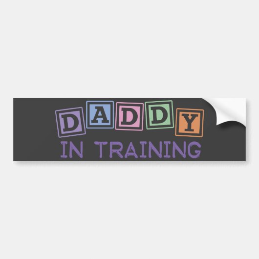 Papa in opleiding bumpersticker (Voorkant)