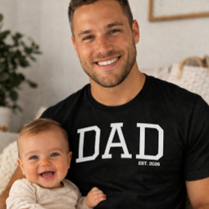 Papa ingestelde aanpasbare jaar Vaderdag T-shirt