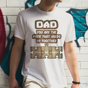 Papa Inspirerende Quote met familienamen T-shirt