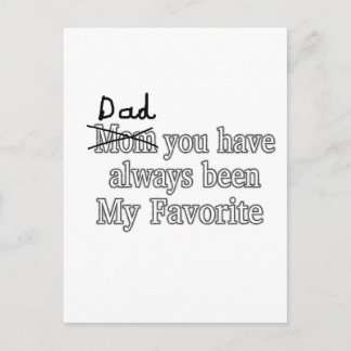 Papa is altijd mijn favoriete grappige grap Vaderd Briefkaart