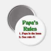 Papa is de baas magneet (Voorkant / Achterkant)
