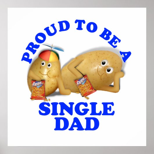 Papa is een alleenstaande vader, vader en zoon, aa poster (Voorkant)