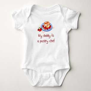 Papa is een Pastry Chef Baby T-Shirt