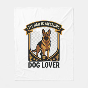 Papa Is Geweldige Hond Liefhebber Duitse Herders P Fleece Deken