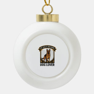 Papa Is Geweldige Hond Liefhebber Duitse Herders P Keramische Bal Ornament