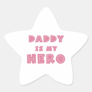 Papa is mijn Hero Quote. Ster Sticker