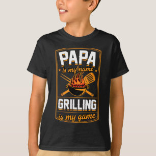 Papa is mijn naam Grilling is mijn spel Funny Gril T-shirt