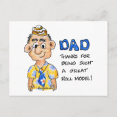 Papa is mijn ROLL model Briefkaart (Voorkant)