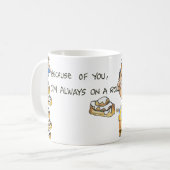 Papa is mijn ROLL model - Funny Coffee Mok (Voorkant links)