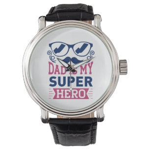 Papa Is Mijn Superheld Horloge