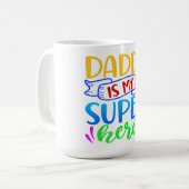 Papa is mijn superheld koffiemok (Voorkant links)