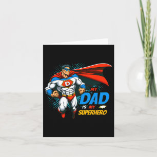 Papa is mijn superheld leuk voor kinderen Vaderdag Kaart