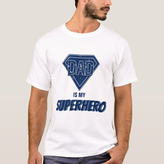 Papa is mijn superheld Vaderdag T-shirt (Voorkant)