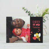 Papa is mijn Valentijn Feestdagenkaart (Staand voorkant)