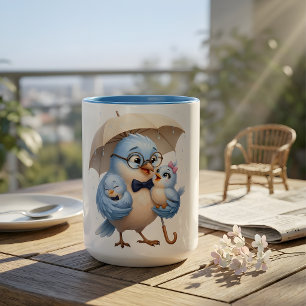 Papa Is The Shelter Coffee Mok Vaderdag Vogel