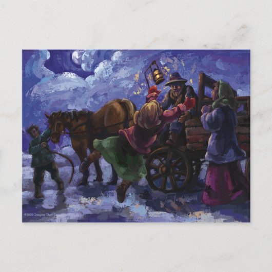 Papa is thuis briefkaart (Voorkant)