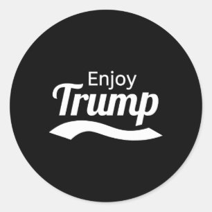 Papa is thuis Geniet van Trump Funny Tee Republike Ronde Sticker