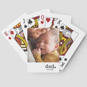 Papa is vastgesteld Gepersonaliseerde foto Pokerkaarten