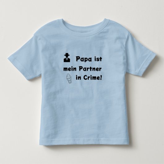 Papa ist mein Partner in Crime Kinder Shirts (Voorkant)