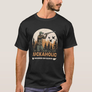 Papa Jager Duckaholic Verslaafd Aan Kwak Eend Jage T-shirt