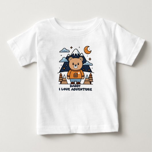 PAPA J'AIME ADVENTURE T-SHIRT POUR BÉBÉ (Devant)