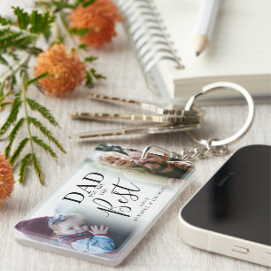 'PAPA' je bent de Beste 2 Foto Collage Sleutelhanger