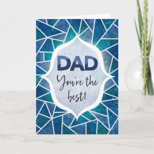 Papa, je bent de Beste Gelukkige Vaderdag Blauw Kaart