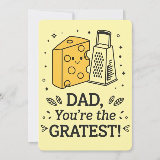 Papa, je bent de beste kaas Funny Father's Day Feestdagenkaart (Voorkant)