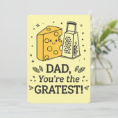 Papa, je bent de beste kaas Funny Father's Day Feestdagenkaart (Staand voorkant)