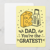 Papa, je bent de beste kaas Funny Father's Day Feestdagenkaart (Voorkant / Achterkant)