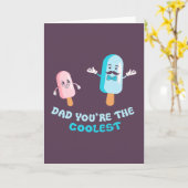 Papa, je bent de coolste Vaderdag grap pun Kaart (Gele Bloem)