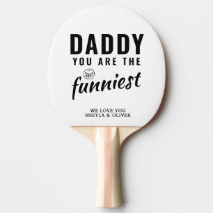 Papa je bent de grappigste vaderdag. tafeltennisbatje