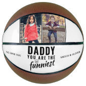 Papa je bent de grappigste vaders Dag 2 Foto Basketbal (Voorkant)