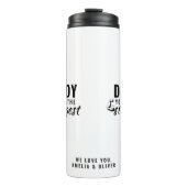 Papa je bent de sterkste vaderdag. thermosbeker (Voorkant)